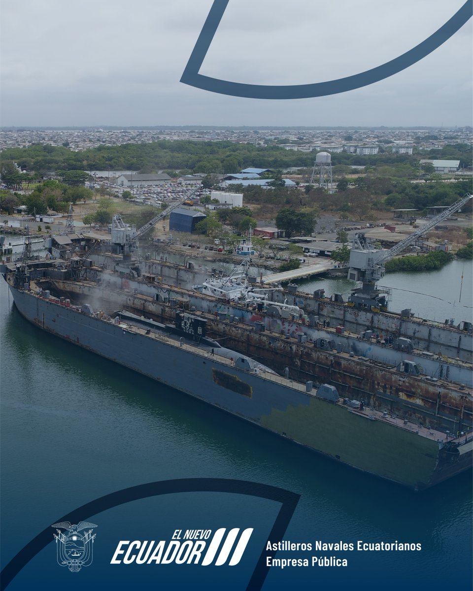 AstinaveEp's tweet photo. ¿Sabías que ASTINAVE EP opera diques con capacidad de hasta 6,500 toneladas? 🚢⚓

Somos el corazón del mantenimiento naval en Ecuador, garantizando la operatividad de nuestra flota con ingeniería de precisión. ¡Orgullo ecuatoriano en el mar! 🇪🇨

#AstinaveEP #ElNuevoEcuador https://t.co/oAbVChdtPw