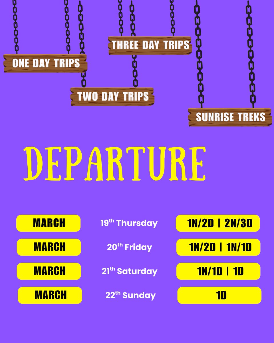 E2Eadventures's tweet photo. Ugadi 🌸 or Eid 🌙 the perfect excuse to escape the city and chase new adventures.
🎁 Festive Special – Up to 20% OFF
⏳ Limited slots for upcoming departures from Bangalore.
#Escape2Explore #BangaloreTreks #WeekendTrips #UgadiEidSpecial #AdventureFromBangalore https://t.co/ckZlRzhWWN