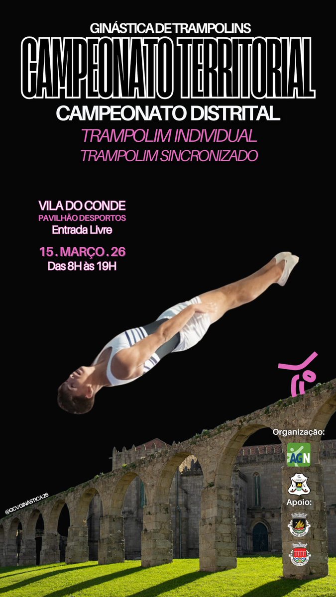 cdfeirenseofc's tweet photo. A Ginástica do CD Feirense estará presente no Campeonato Territorial e Distrital de Trampolim Individual e Sincronizado, no dia 15 de março, às 9h00, no Pavilhão dos Desportos, em Vila do Conde.

Serão 14 ginastas, dos Infantis aos Juniores, a representar o nosso clube. https://t.co/9cueDSBuor