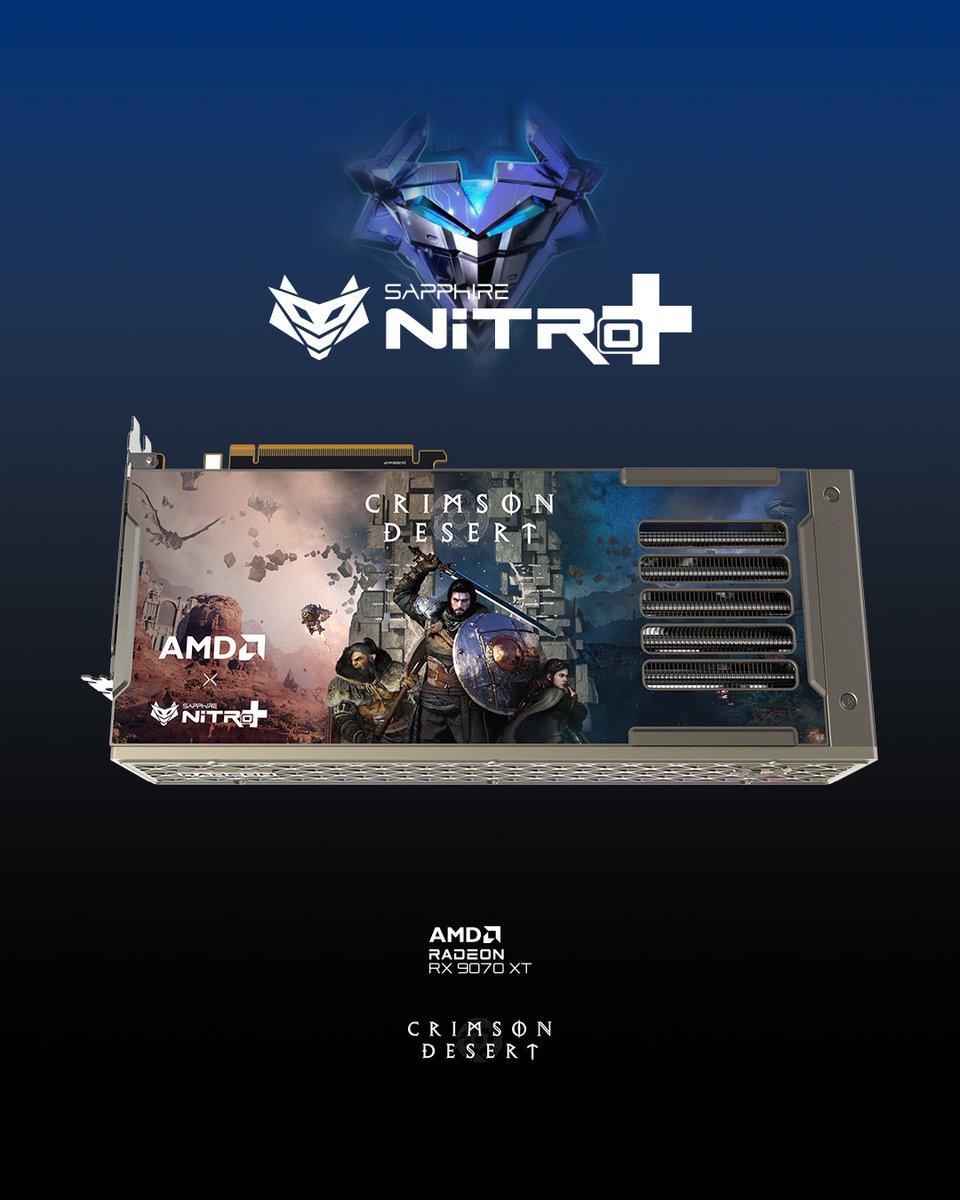 If your eye is on our latest SAPPHIRE NITRO+ AMD Radeon RX 9070 XT Crimson Desert Edition GPU then you need to enter our giveaway where you could win the GPU alongside the collector’s edition game, an AMD CPU and a RIG headset!

Info: sapphirenation.net/cde