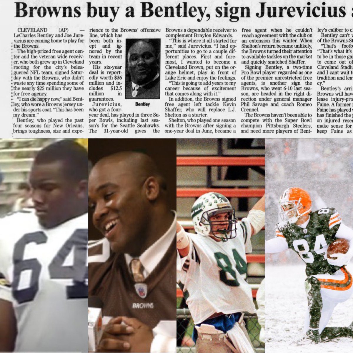MrCleveland_216's tweet image. March 11, 2006: Prep To Pros🏈

Browns sign 2 local Cleveland HS stars in free agency

• C LeCharles Bentley (St. Ignatius)
• WR Joe Jurevicius (Lake Catholic)

The next day on 3/12/06 they add 
• P Dave Zastudil (Bay Village)

#LocalBoys #CLE