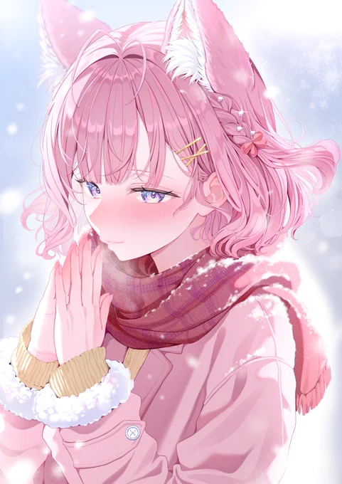 こよちゃんと雪 #こよりすけっち