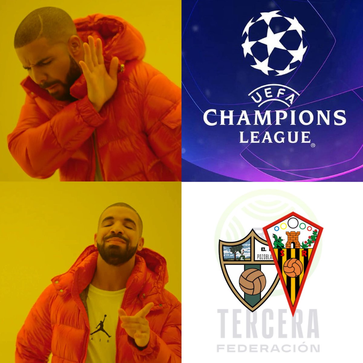 😅 En esta vida siempre hay que tener claras las preferencias…

Hoy la Champions se juega en Pozoblanco 😏🔝