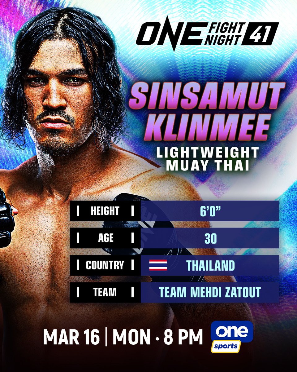 OneSportsPHL's tweet photo. MAIN EVENT MAYHEM 🔥

Get to know Thai striker Sinsamut Klinmee and England’s George Jarvis as they square off in the lightweight Muay Thai main event of ONE Fight Night 41, airing this Monday at 8:00 p.m. on One Sports.

#OFN41 #ONEChampionship https://t.co/C4L6XSQ2Af
