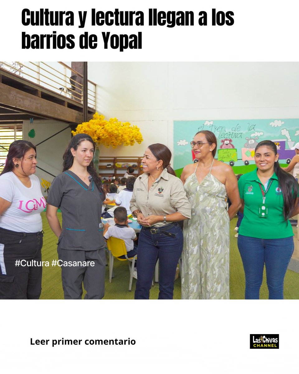 Gobernación de Casanare fortalece el hábito de la lectura con jornadas pedagógicas en barrios y escuelas de Yopal laschivasdelllano.com/gobernacion-de…