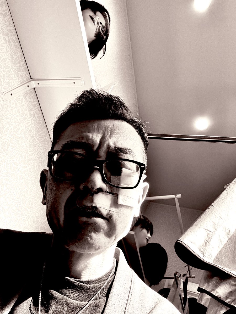 夜の講習会はお休みさせて頂きました。お客様に「喧嘩でしょ！」と言われますが、さすがにこの歳でそんなやんちゃしません。事故です。