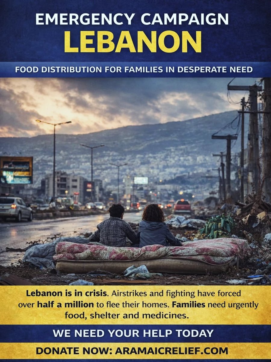 AramaicRelief's tweet photo. In response, @aramaicrelief is preparing #humanitarian #aid distributions for those most in need.
Stand with the people of #Lebanon. Your support can help us deliver aid to families affected by the war. https://t.co/ybrW0cXCFn