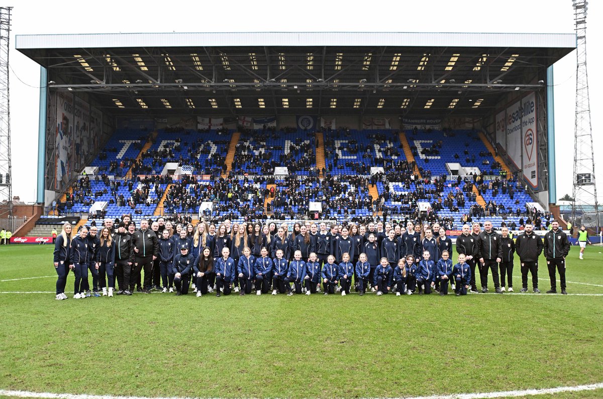 TRFCCommunity's tweet image. ⚽️The @TRFCWomen and Girls teams were celebrated at Prenton Park during the club's ‘Her Game Too’ fixture against Oldham Athletic on Saturday.

You can read more about this story over on our website

➡️tinyurl.com/27yus2vm

#TRFC #SWA #HerGameToo | @EFL_Community  @HerGameToo