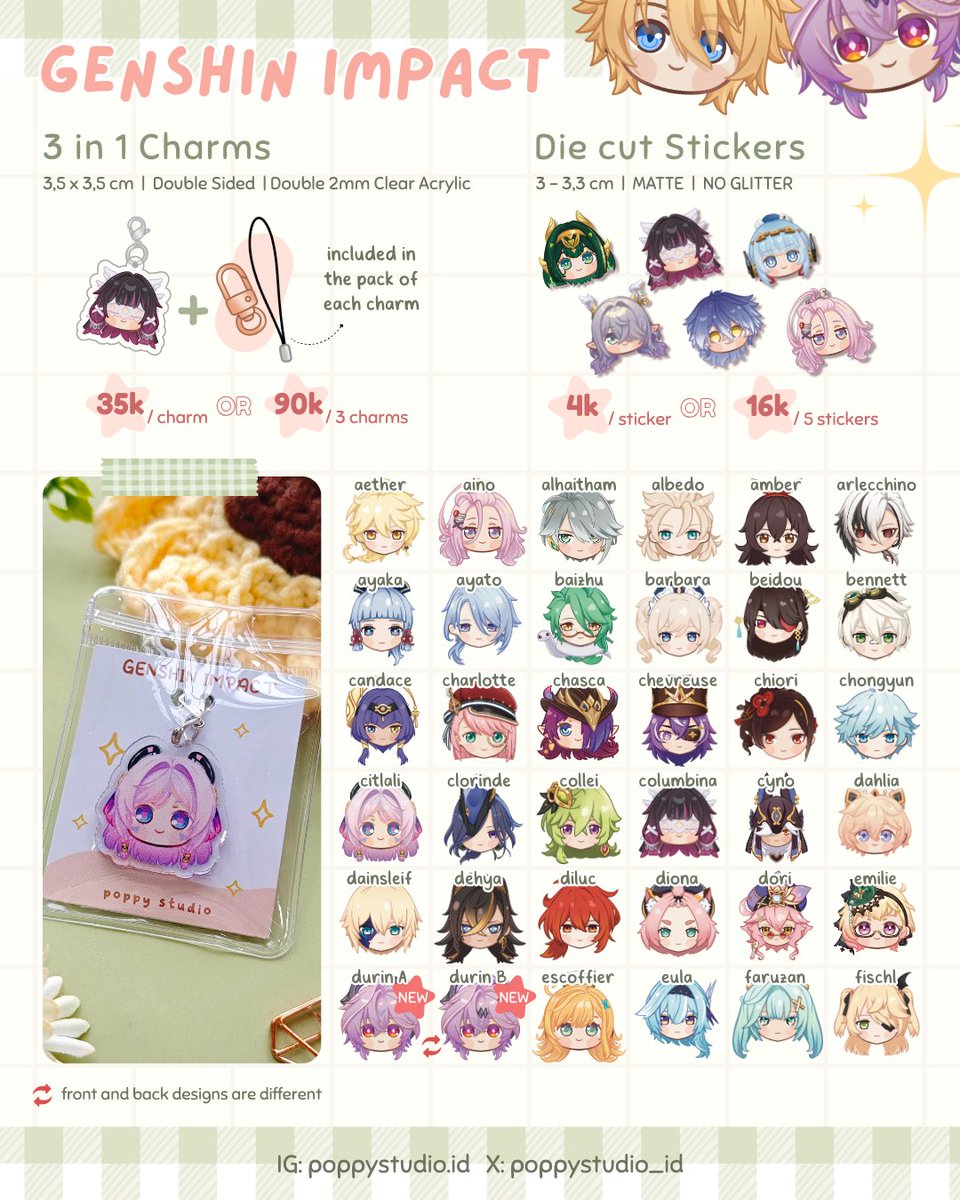 poppystudio_id's tweet image. 🔁 &amp;amp; 💚 are appreciated
PO is UP for CF22 ✨ 
🗓️ 11-30 Mar 2026 

🩷 Genshin Impact 🩷 HSR 🩷 ZZZ 🩷 Wuwa 🩷 Valorant 🩷 Haikyu 🩷 Demon Slayer 🩷 JJK 🩷
#catalog #cf22 #comifuro22 

🔗 📄  forms.gle/E1HcCswvX9H6u6…