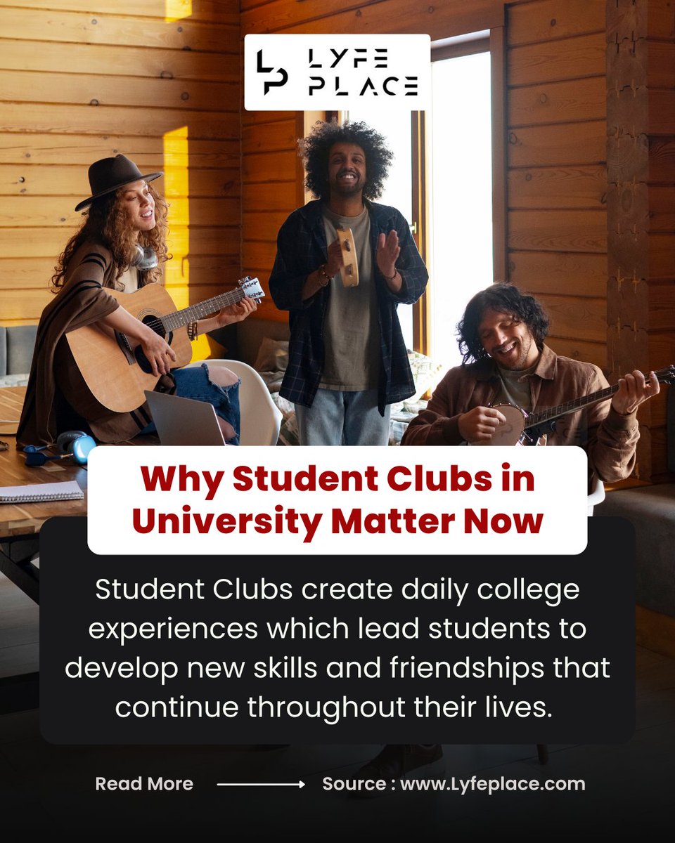 LyfeplaceLyfe's tweet photo. #StudentClubs have become essential to university operations because they provide vital support to students. The networks which students build through these programs help them overcome isolation.

Read: https://t.co/JXfYLJN6DP

#UniversityLife #StudentNetworking https://t.co/hHn0ojMmdw