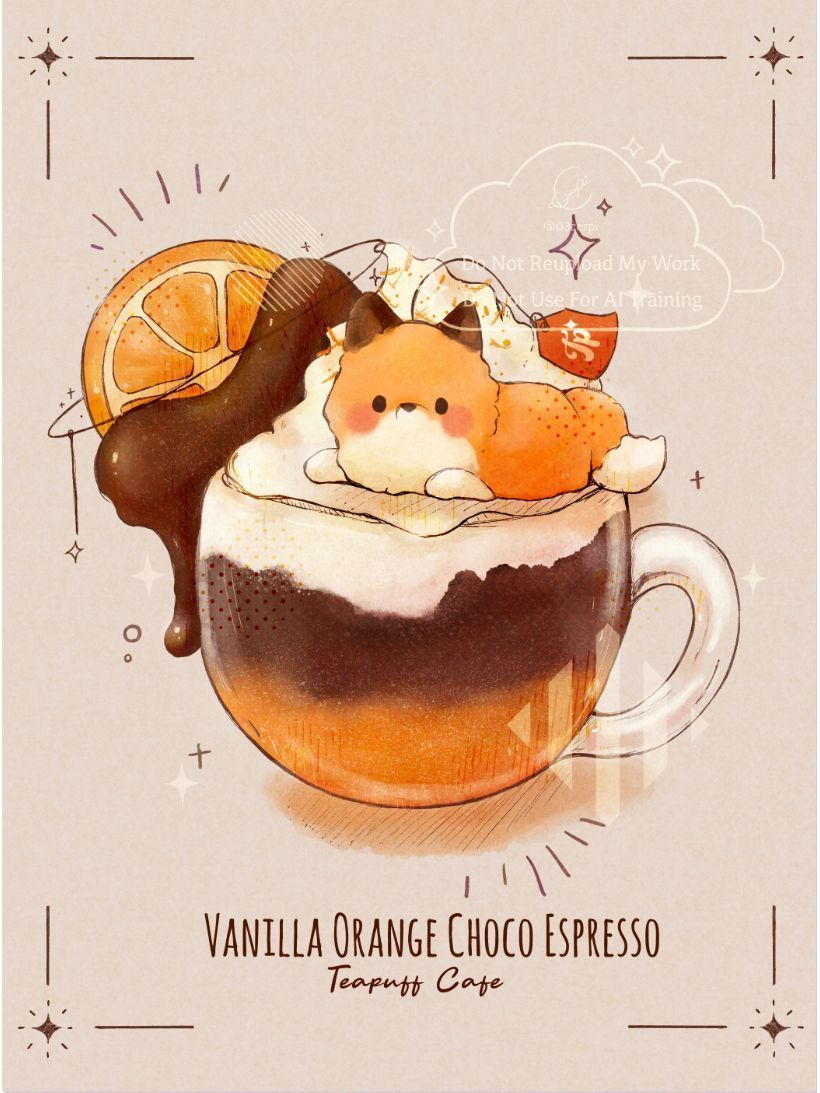 corpi03's tweet photo. Fox-puff’s Vanilla Orange Choco Espresso🍊🤎
#illustration https://t.co/vclp1fDJ55