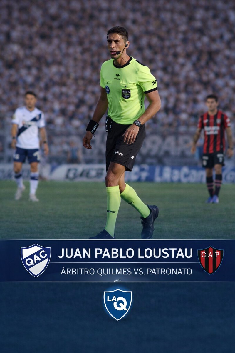 ⚽🔵⚪ Quilmes recibe a Patronato este sábado a las 20 hs en el Centenario por la fecha 5 de la Primera Nacional. 

🔼El encargado de impartir justicia será Juan Pablo Loustau.

#Quilmes #PrimeraNacional #Cervecero