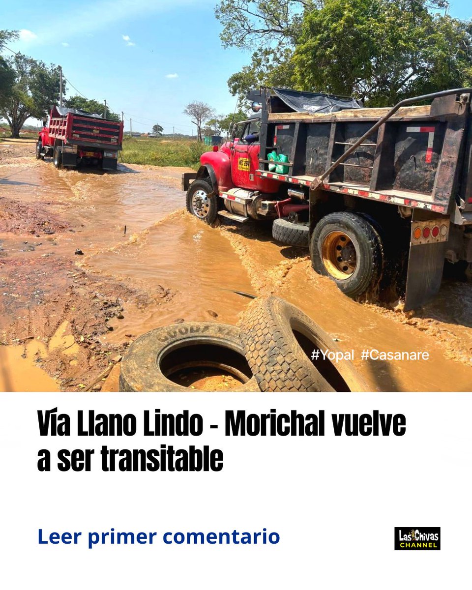 Recuperan corredor vial entre Llano Lindo y San Rafael de Morichal en Yopal laschivasdelllano.com/recuperan-corr…