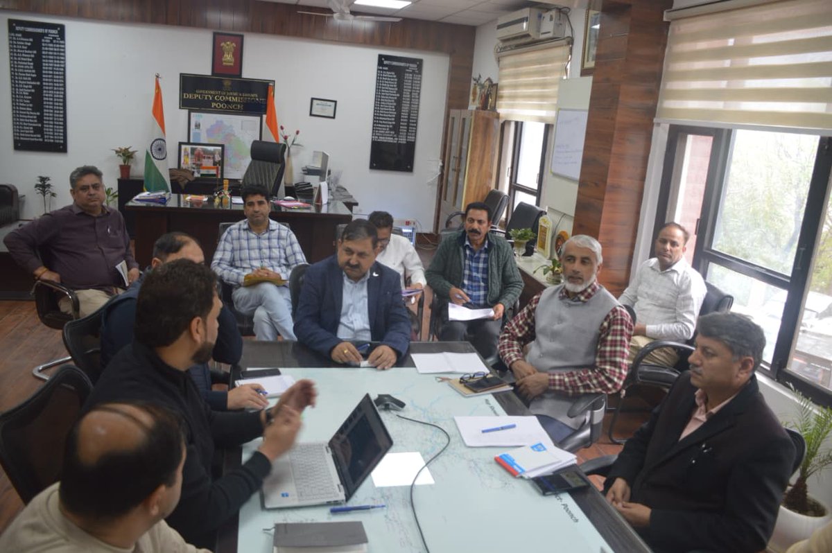 Deputy Commissioner Ashok Kumar Sharma reviewed the performance of Municipal Council Poonch, emphasizing improved sanitation, infrastructure development, revenue generation and compliance with National Green Tribunal directives.