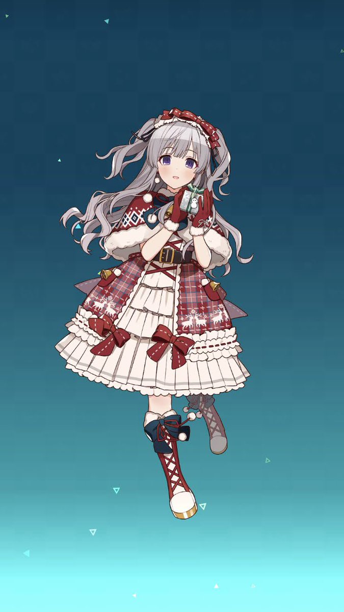 ポプマスのクリスマス限定霧子、可愛かったんですのよ〜