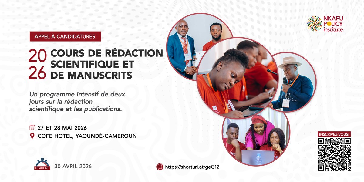 NkafuPolicyInst's tweet photo. How can African scholars strengthen their voice in global knowledge and ensure their research drives real change? Our Scientific and Manuscript Writing Workshop will equip researchers with practical tools to transform ideas into impactful publications.
https://t.co/RqvV4FBMhG https://t.co/KaOYwjqrvG