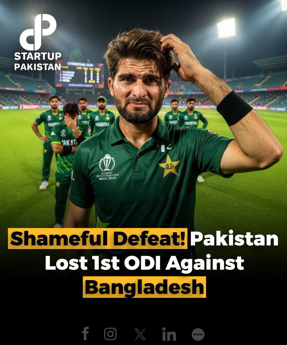 PakStartup's tweet image. Shameful Defeat! Pakistan Lost 1st ODI Against Bangladesh

#Pakistan #Loss #Bangladesh #ODI