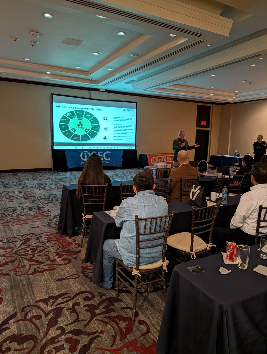 Seceon_Inc's tweet photo. 🚀 Monterrey kicks off InfoSecurity Tour 2026
Cybersecurity leaders gathered to discuss AI-driven threat detection, compliance challenges, and unified security visibility
Next stops: CDMX (Mar 12) | Cancún (Mar 13)
#InfoSecurityTour #Cybersecurity #XDR #LATAMSecurity @Seceon_Inc https://t.co/6UTh2fJNzN