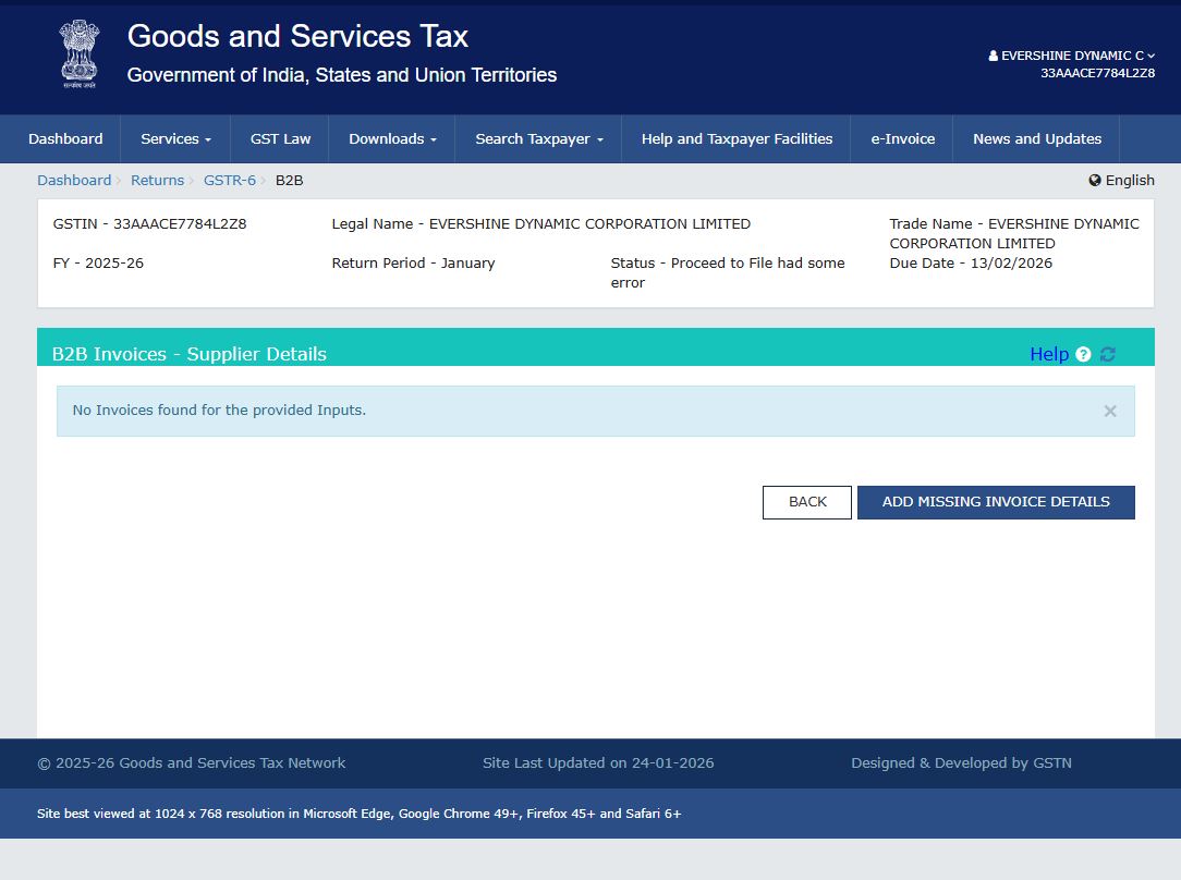 ca_bhadani's tweet photo. @Infosys_GSTN 
Grievance filed more than 7 times but NO solution.
Table 3 of ISD return does not show the invoices to distribute ITC. The solution of reset and reupload through JSON is tried but did not solve the issue.
PLEASE RESOLVE
https://t.co/y3YIrOY98Z: G-202603043508563 https://t.co/Zwakx2AyHV