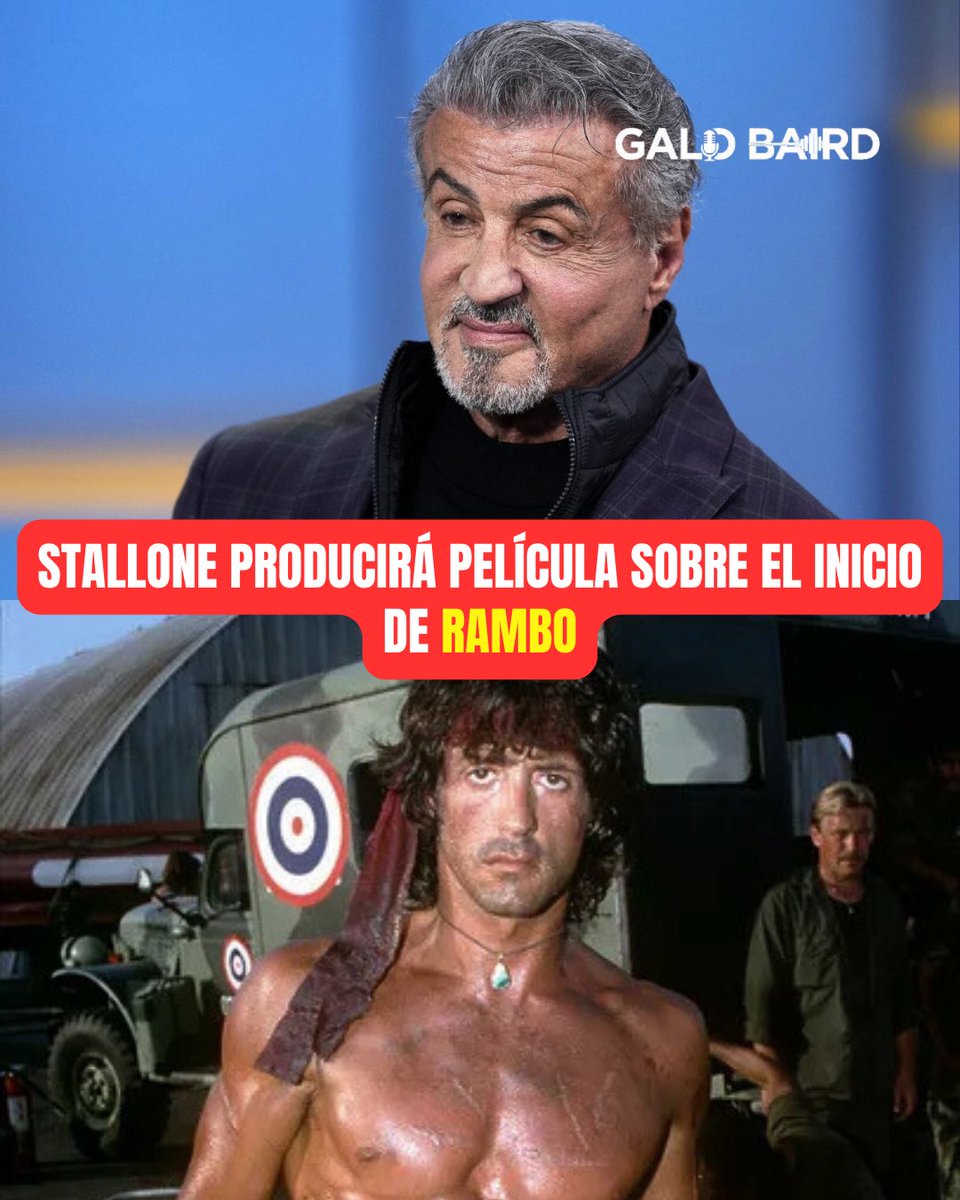🎬🔥 Confirmado: a sus 79 años, Sylvester Stallone producirá una película sobre los orígenes de John Rambo.

No actuará, pero su supervisión creativa mantendrá la esencia de la saga millonaria. Dirige Jalmari Helander.

📅 Aún sin fecha de estreno.