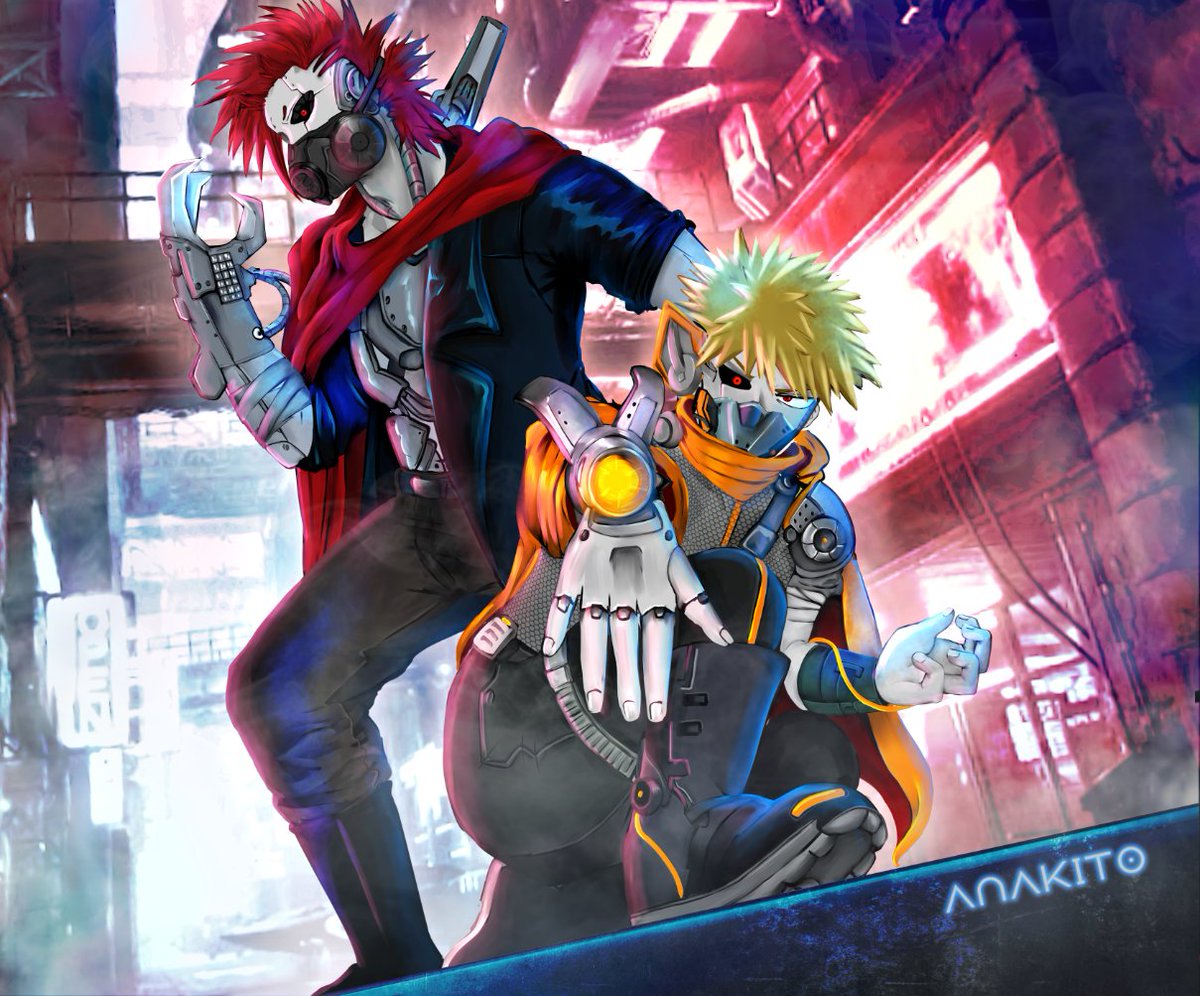 Kiribaku Cyberpunk AU made for the syndication reverse bigbang! I