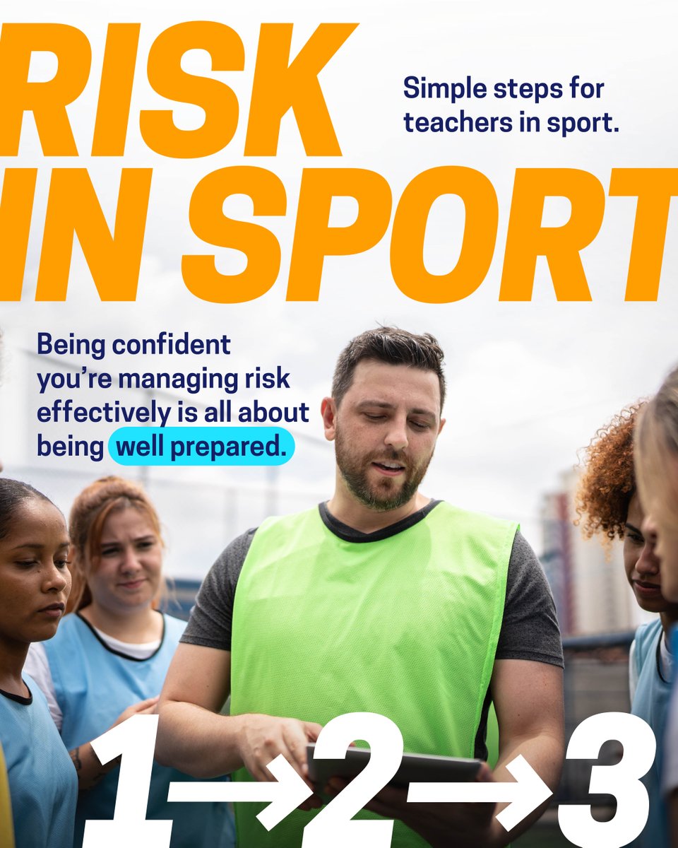 mysportsmart's tweet photo. Good preparation can make PE lessons safer and more enjoyable for everyone.

These simple tips from a former PE teacher show how to reduce risk in school sport and lead with confidence. ⚽️

For more resources like this, click here ➡️ https://t.co/1wrI3tLtnC https://t.co/O3892NMtHt