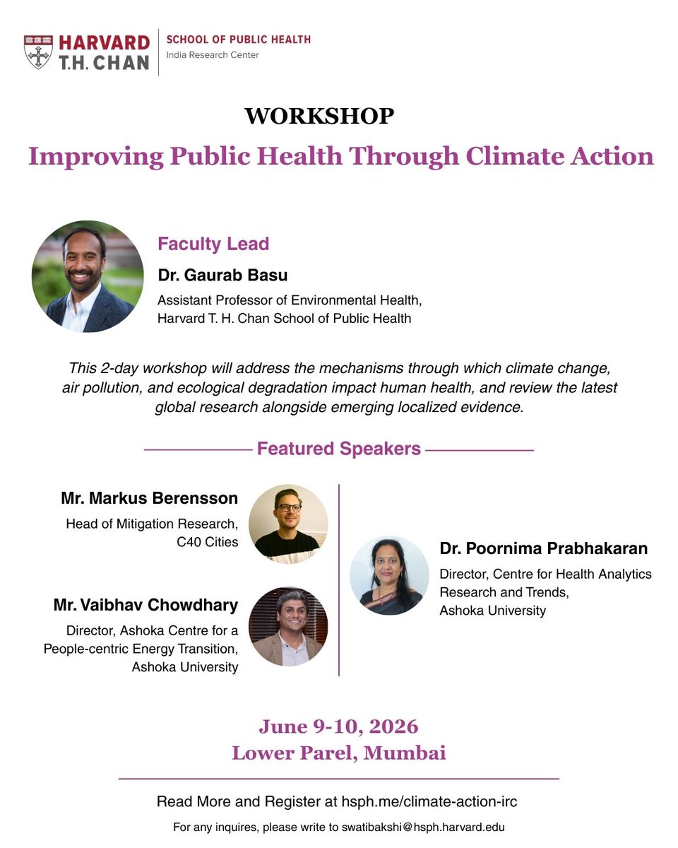 Harvard Chan - India Research Center tweet media