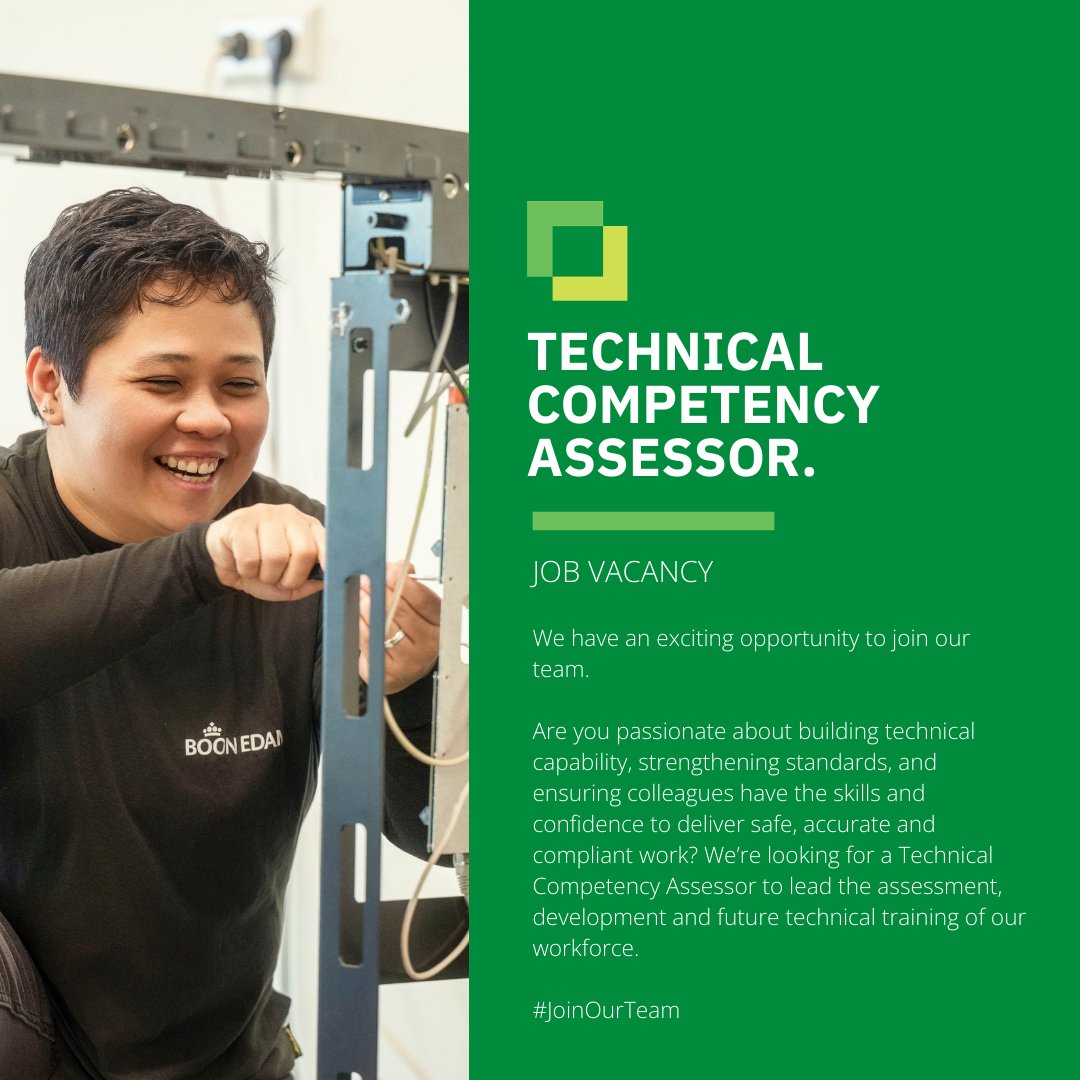 BoonEdamUK's tweet photo. We are hiring: Technical Competency Assessor

To view the job description and apply, click here: https://t.co/OVtf9ayKCo

Applications close: Wednesday 25 March 2026.

#JoinOurTeam #BoonEdam https://t.co/a9V1YVKtqz