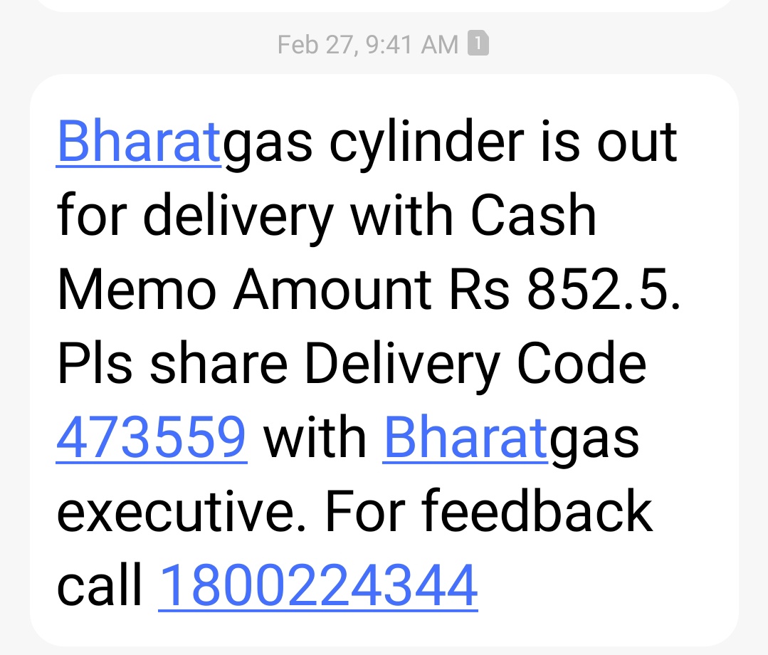 pranilp3's tweet photo. @HardeepSPuri @neerajmittalias @BPCLimited On February 27, the cylinder was booked through the automatic system, but since we were not at home, no one took it, but now when booking the cylinder, a waiting period of 21 days is coming directly. Both my cylinders are finished . https://t.co/dDkRGV5KFe