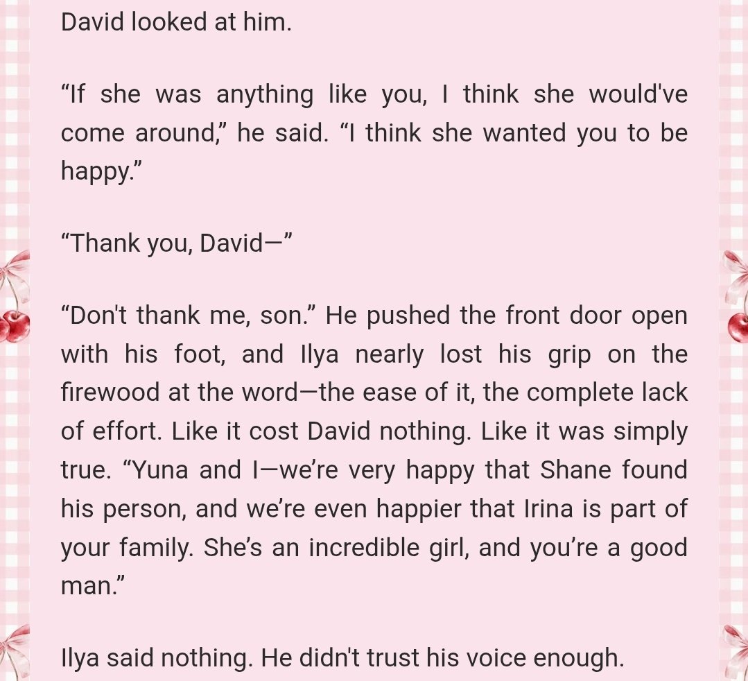 In every universe, the relationship between David and Ilya is what I treasure the most... It's so serious to me