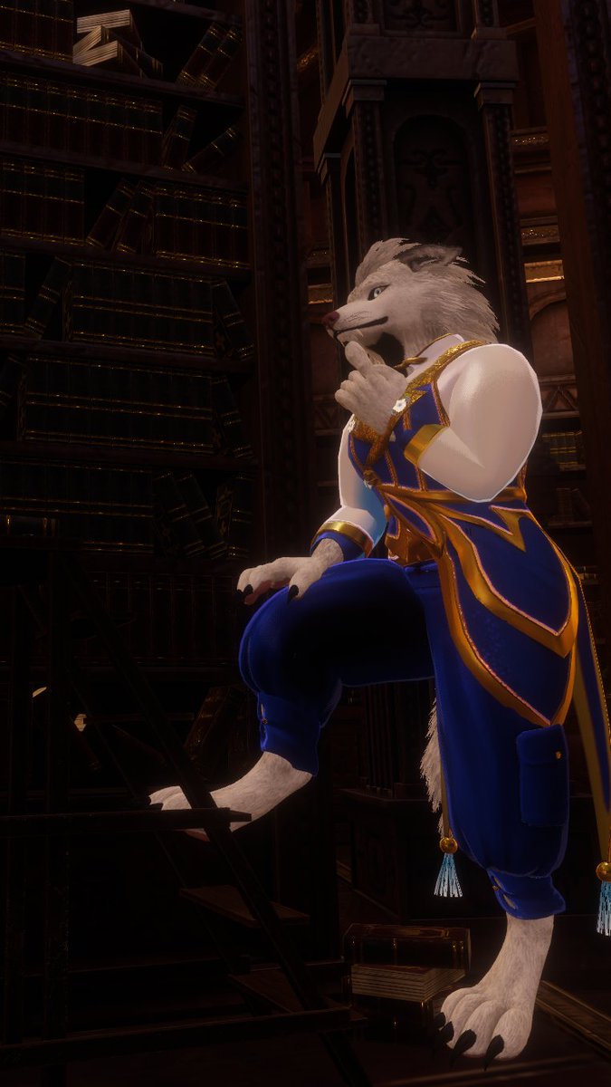 Hmm.. Wich book will i read today?

#VRChat #werewolfwednesday #werewolf #libary #wolf #cleanerwolf