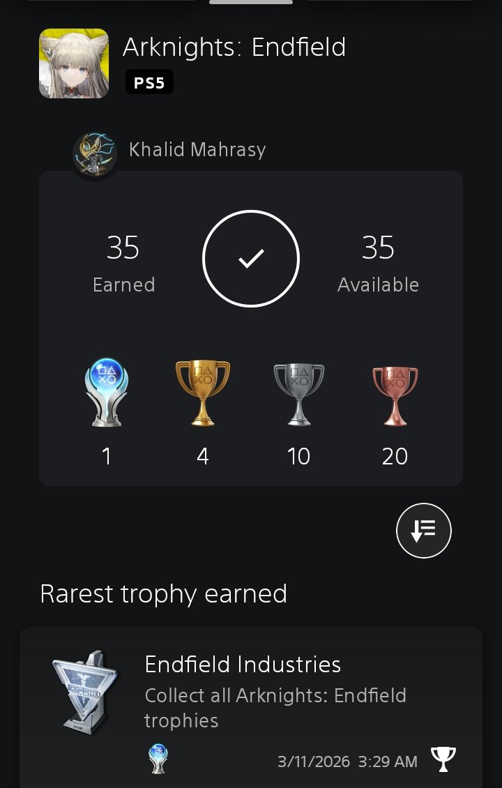 iSHABASH's tweet photo. Done...

#arknightsendfield #PS5Share #platinum https://t.co/x7D7U3tQc7