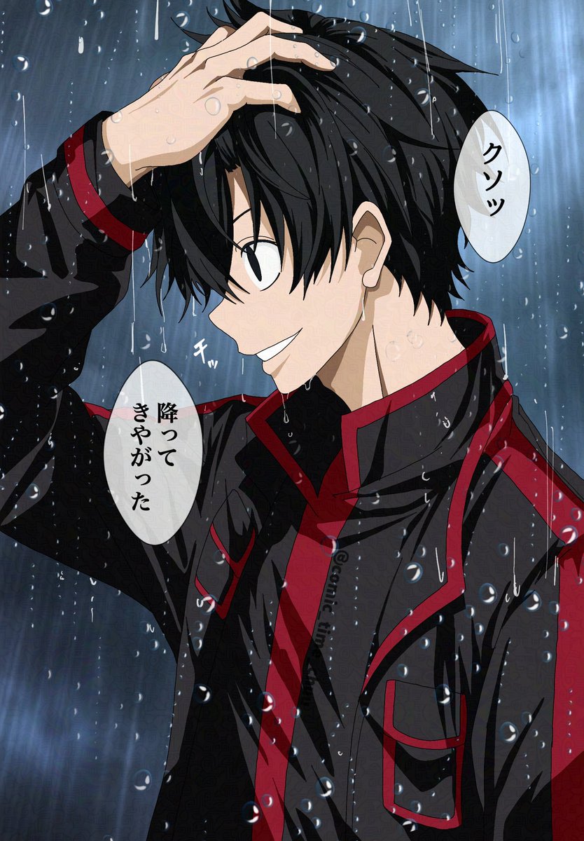🍑桃源暗鬼👹水も滴るいい真澄🔍🫶

突然の雨だと髪かきあげるよね！真澄隊長🥰
※定期的に描きたくなるやつ🩶