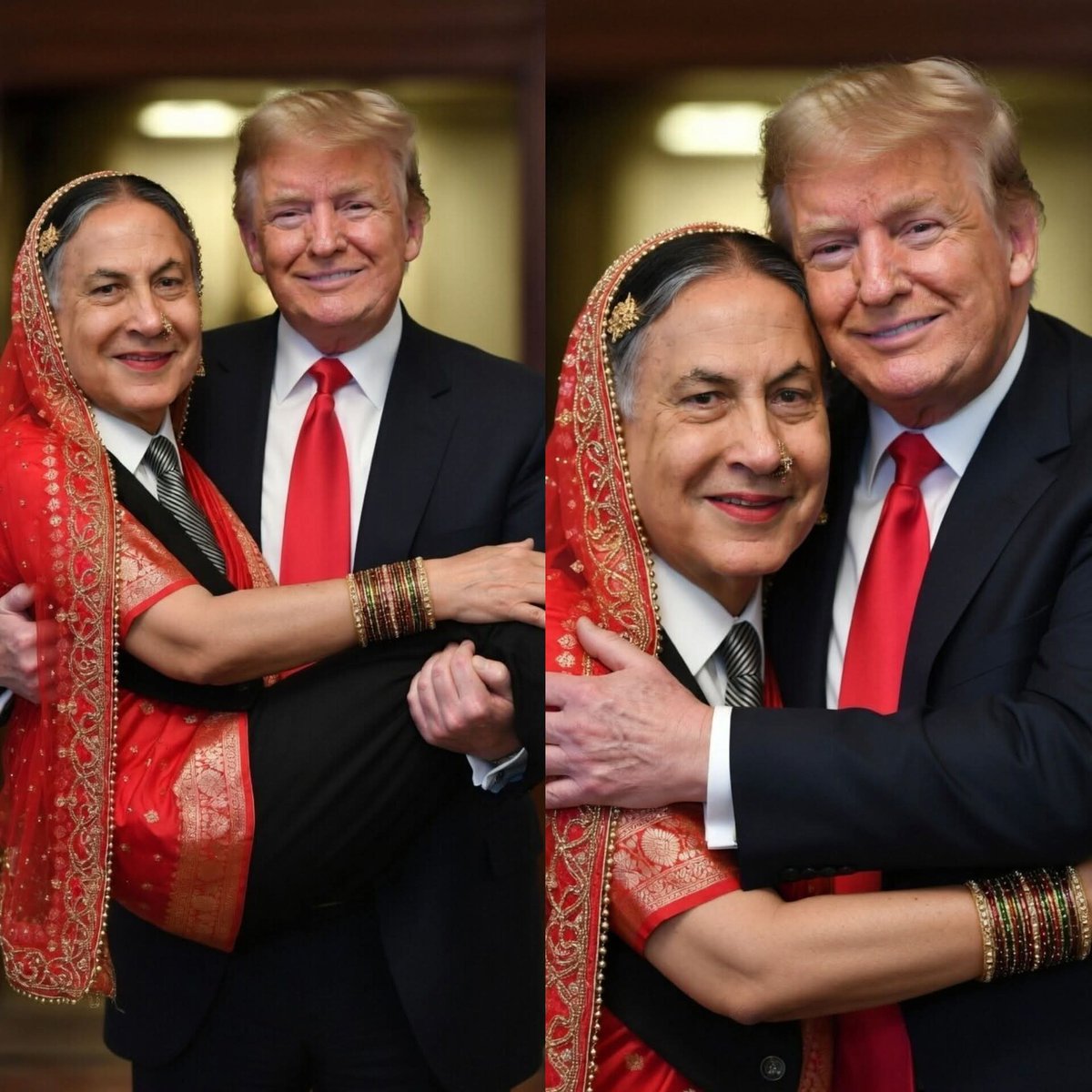 JilonMr5270's tweet image. New movie coming 3:21 seconds 🤣 Donald Trump and Netanyahu 🤣😁😲
#photo #photochallenge #PhotoEditingChallenge #america #AI #ezrail