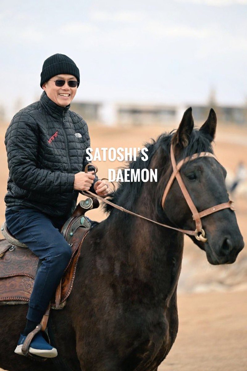 One day maybe <a href="/cz_binance/">CZ 🔶 BNB</a> will ride on satoshi’s Daemon with a listing from <a href="/binance/">Binance</a> that has always been the mission. To spread the story of this horse on a viral level.