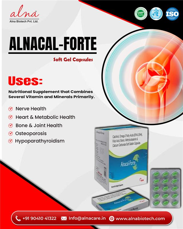 alnabiotech's tweet photo. Introducing "ALNACAL-FORTE" by Alna Biotech!

Uses: Helps in maintaining strong bones, supports calcium absorption, and aids in the prevention of calcium deficiency.

Grow your PCD Pharma Business with "ALNACAL-FORTE" and take advantage of exclusive monopoly rights https://t.co/k4dyTke6b1