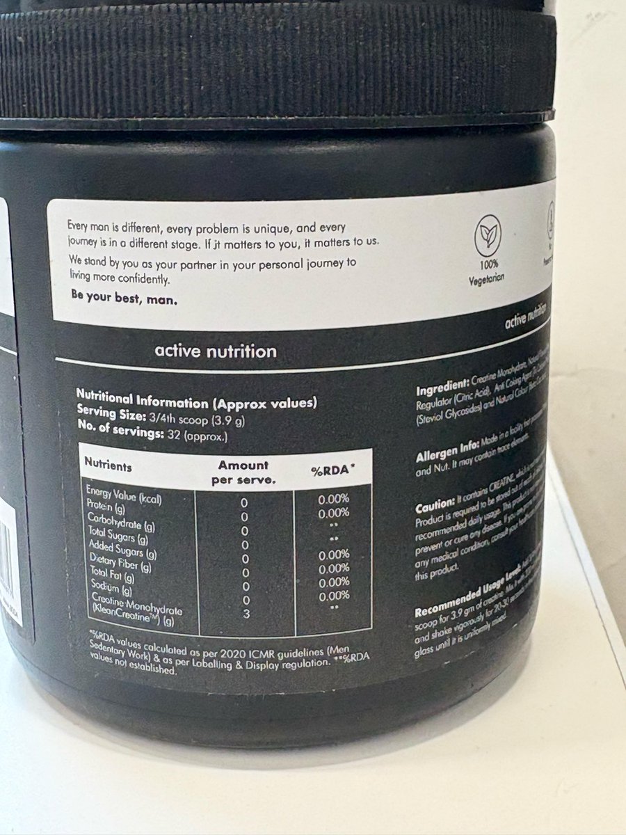 DrDhruvchauhan's tweet photo. Creatine is being consumed for all kinds of workouts. Here’s what I found out-

I was having a discussion on supplements with fellow doctors and was intrigued to find out that people are consuming creatine for all kinds of workouts now.

As a Yoga guy myself this got me interested and I decided to look into it. 

Firstly we need to understand how Creatine works
- Creatine helps regenerate ATP, the body’s quick energy currency.
- This matters for multiple physical exercises be it running, cycling, workouts by improving output and energy.

That’s why Creatine consistently shows up in physical science not hype, just physiology.

But here’s what’s important to understand before trying it 

- The Creatine monohydrate should be ≥99.5% pure
- If flavoured, should have No Added Sugar 
- Must be Lab tested for DCD & DHT impurities, which can appear due to poor manufacturing control. 

I won't use it unless the above criteria is met. So if anyone wants to take Creatine (of their choice) they should know what’s right for their health.

The above information was cross checked from many major sites including Mayo and Wikipedia.

Came across Man Matters creatine while looking for options, seems to be thoroughly tested, which is a good thing.