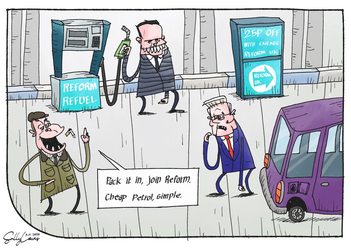 Opportunity Station: How Farage Turns Global Conflict into Local Offers.
#r4today #cartoons #PMQs