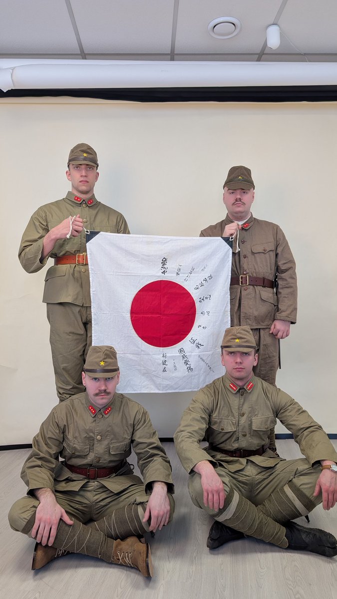 kyodaibutai's tweet photo. 🇯🇵
小さなスラブ系IJAグループ。
上等兵Alex（SK）、一等兵Marek（SK）、一等兵Kacper（PL）、軍曹Dalibor（CZ）。
欧州で日本軍史を紹介。
🇬🇧
Our small Slavic IJA reenactment group.
Jōtōhei Alex (SK), Ittōhei Marek (SK), Ittōhei Kacper (PL), Gunsō Dalibor (CZ). https://t.co/rKOSYaPU30