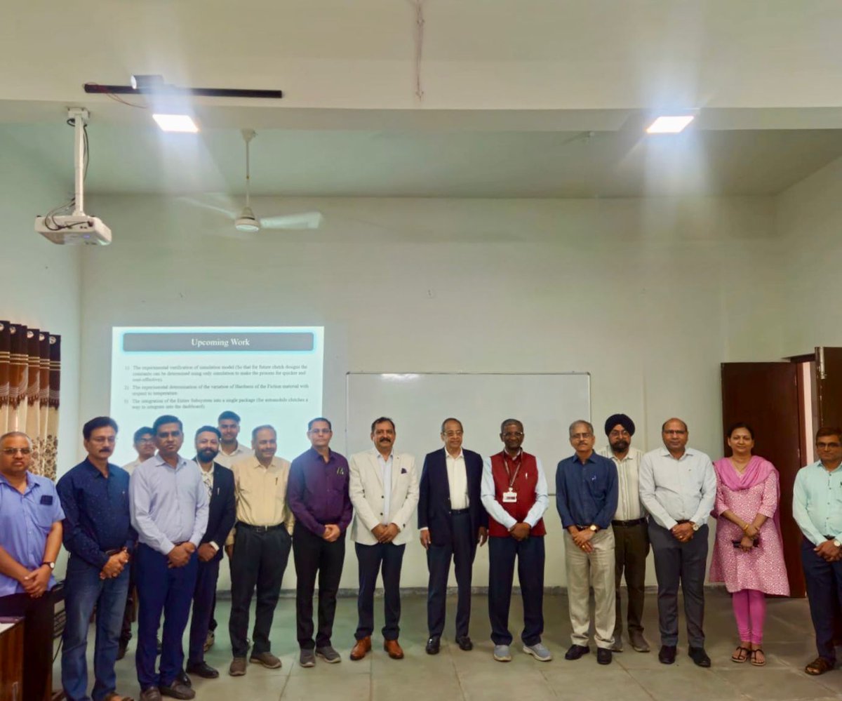 SetcoAutomotive's tweet image. Setco Auto Systems is proud to support the Clutch Laboratory at the Department of Mechanical Engineering, Visvesvaraya National Institute of Technology, Nagpur
The lab will provide students with practical exposure to clutch systems, testing methodologies.
#SetcoAutoSystems #LIPE