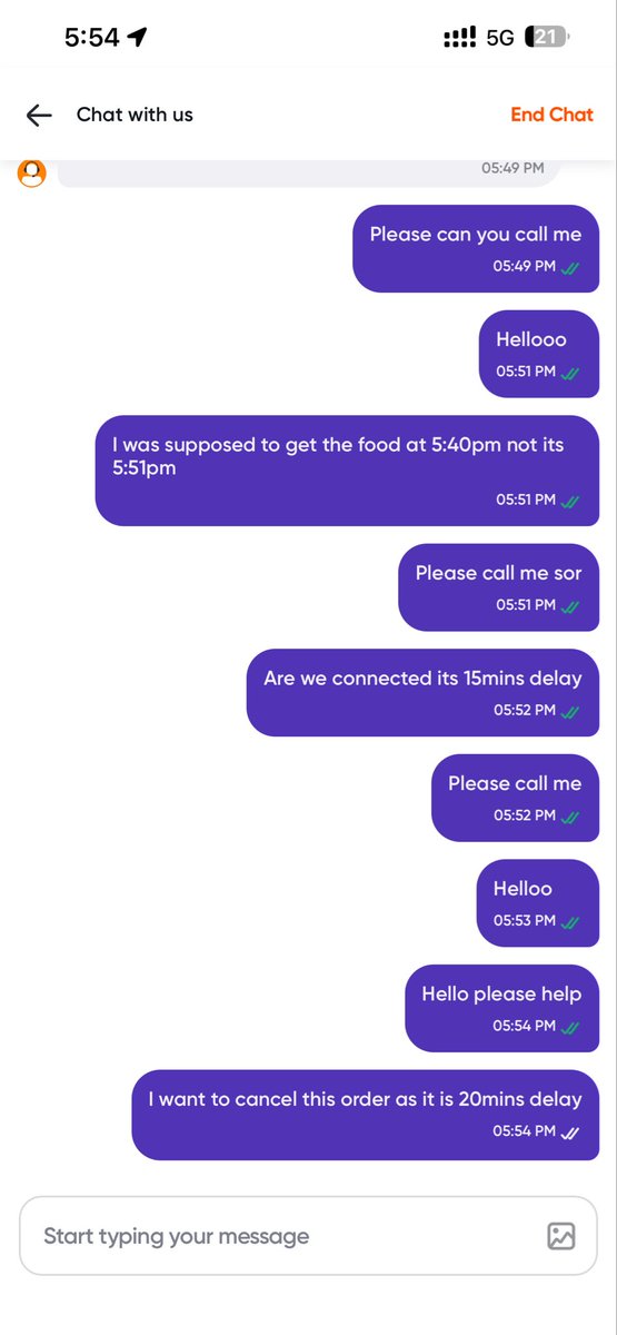 Karthikmshetty's tweet photo. @SwiggyCares @Swiggy 

This is disgusting as my order was supposed to deliver by 5:40 its 6pm now still the order is not delivered i want the refund as the full will be cold i can't have it
Order id: 232199307196510 https://t.co/dvp3WnEh5i