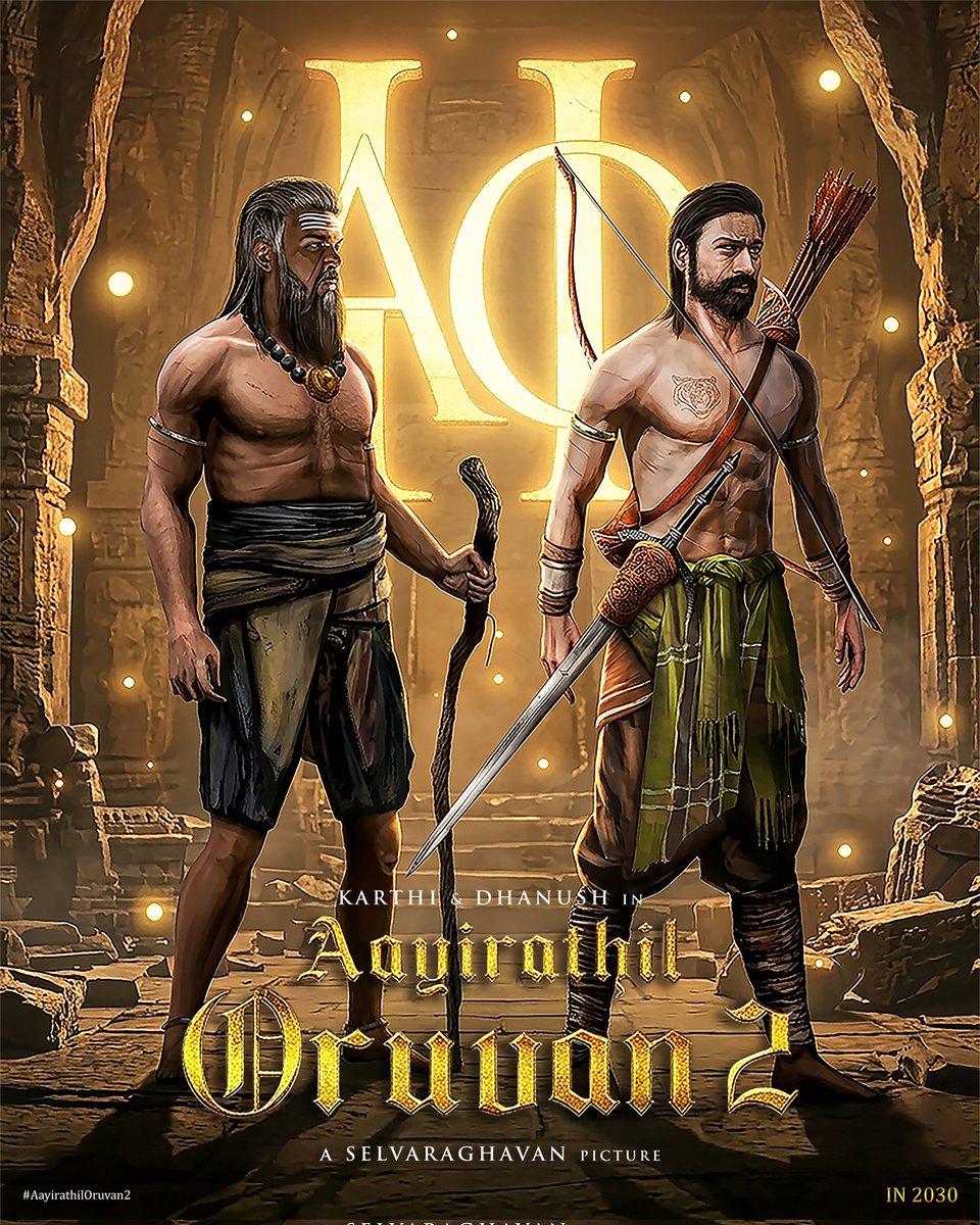 Rockett_Raja's tweet photo. • Fan Made Poster for #AayirathilOruvan2 ⚔️
Imagining the legendary world once again with @Karthi_Offl, @dhanushkraja & @selvaraghavan 👑
A 1000 CR epic dream for Tamil cinema 🔥
#Karthi #Dhanush #Selvaraghavan #AO2 https://t.co/xToAZh9ww6