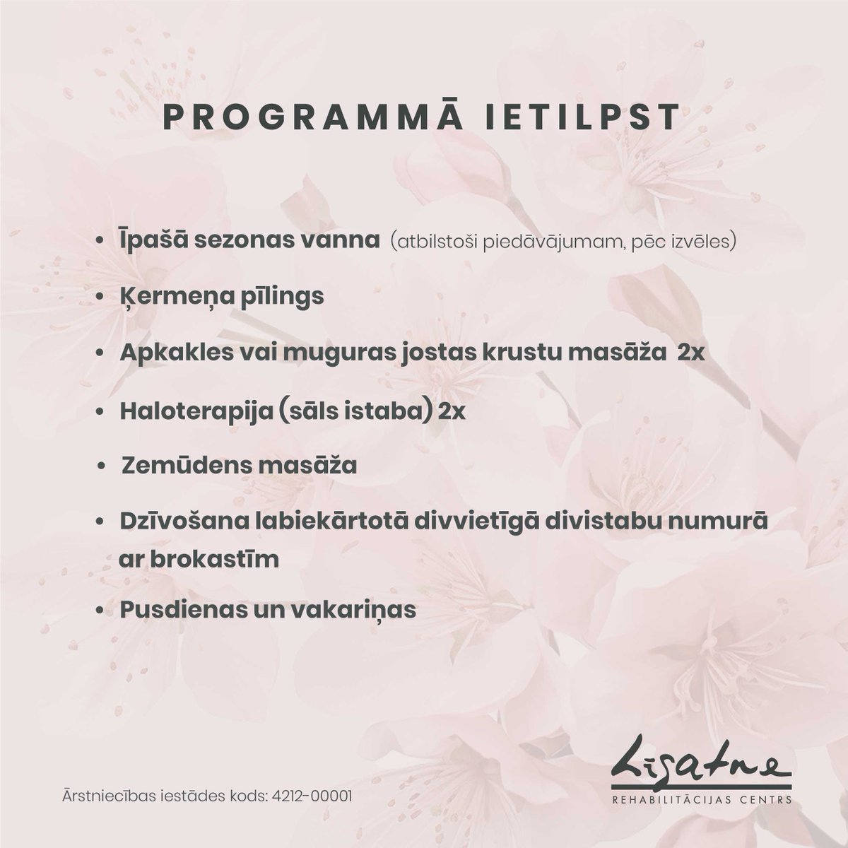 RehLigatne's tweet photo. 🐤🌱🌷 Sagaidi pavasari starojošs! 🤩

Pēc garās ziemas āda un ķermenis ir pelnījuši īpašu lutināšanu. 

Lieldienu SPA programma ir ideāls veids, kā atbrīvoties no stresa, atjaunot enerģiju un sagatavot ādu saules peldēm.

📞 Pieteikšanās: +371 26431450 
https://t.co/fldBQHpwqm https://t.co/UE6y04FxwR