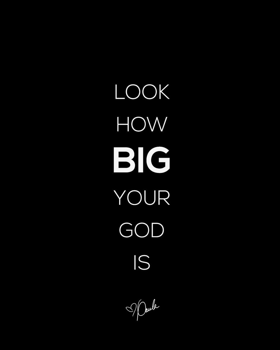 Paula_White's tweet photo. God is for you and that is more than enough... Don’t look at how big the problem is- LOOK HOW BIG YOUR GOD IS! 💪💥 https://t.co/MGEfsnwDv0