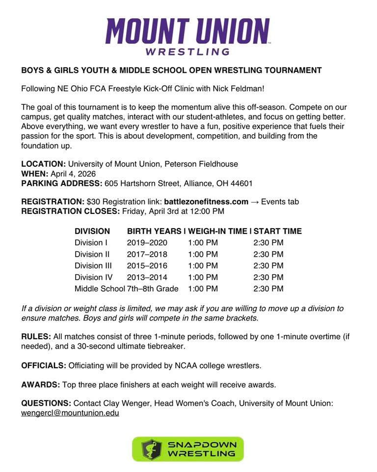 Mount Union Women's Wrestling tweet media