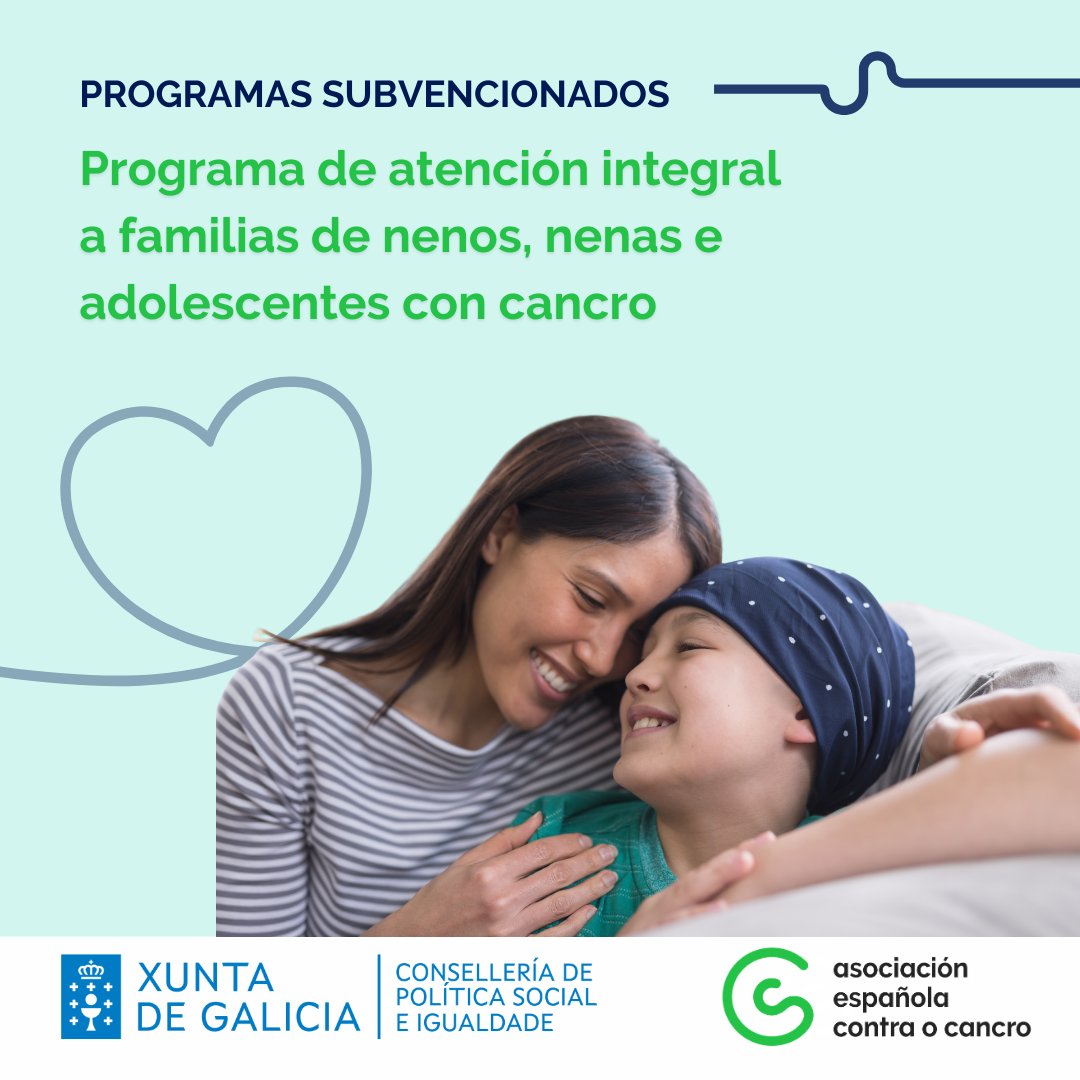 ContraCancerPON's tweet photo. Co “Programa de atención integral a familias de nenos, nenas e adolescentes con cancro” 🧒 ofrecemos apoio emocional, asesoramento, axudas económicas e actividades para os menores e as familias. Financiado pola @xunta con cargo ao 0,7% do IRPF e Sociedades #XSolidaria #IRPF2025 https://t.co/mf9eJWUjoU