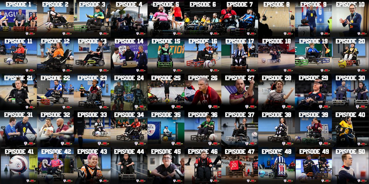The_WFA's tweet photo. 50 episodes of the 2 on 1 - Powerchair Football Podcast!! 💥

A huge thank you to everyone who has tuned in, shared and supported the podcast, and to all the guests who have given their time to share their stories from across the sport.

And a special thank you to MK Battery for their continued support of the podcast! ⚡️

#PowerchairFootball
