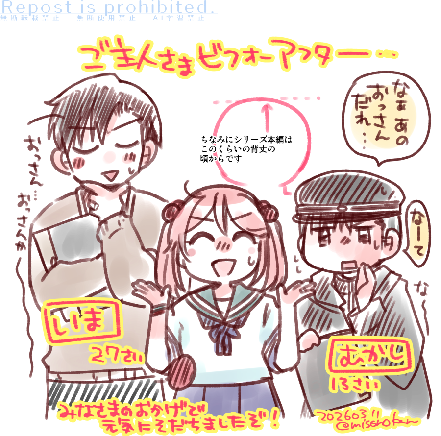 らくがき:うちのご主人さまビフォーアフター

おっさんかぁ… 