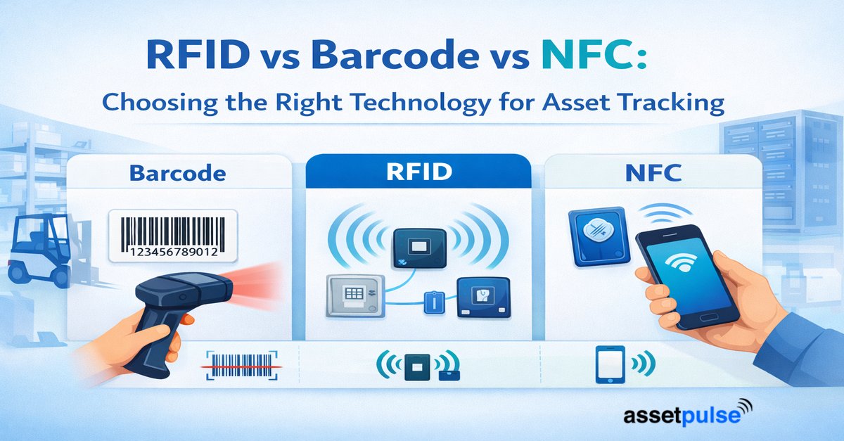 RFID vs Barcode vs NFC — which technology is right for asset tracking?
✔ Bulk scanning
✔ Real-time visibility
✔ Mobile compatibility

Discover the key differences and best use cases for each technology.

Read the full comparison 👇
assetpulse.com/blog/rfid-vs-b…

#RFID #Barcode #NFC