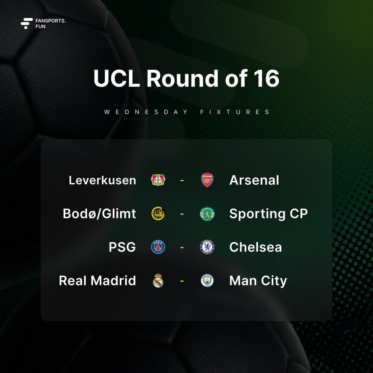 #UCL round of 16 returns today!